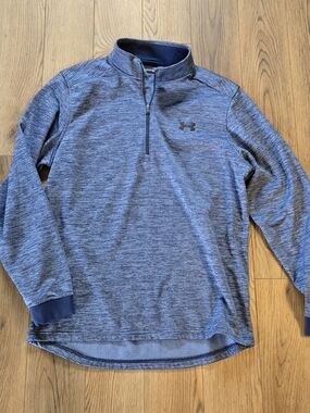 Under Armour Blue Heather Quarter-Zip Pullover